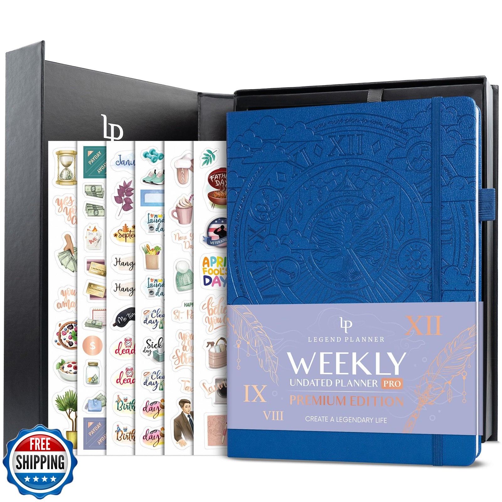 Legend Planner PRO Premium – Large Undated Weekly, Monthly and Budget Planner