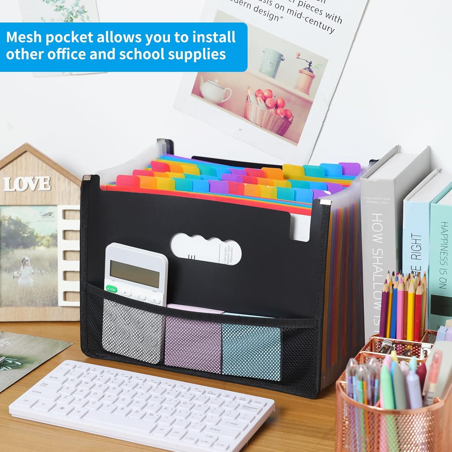 EOOUT 36 Pockets Expanding File Folder, Letter Size Accordion Colorful