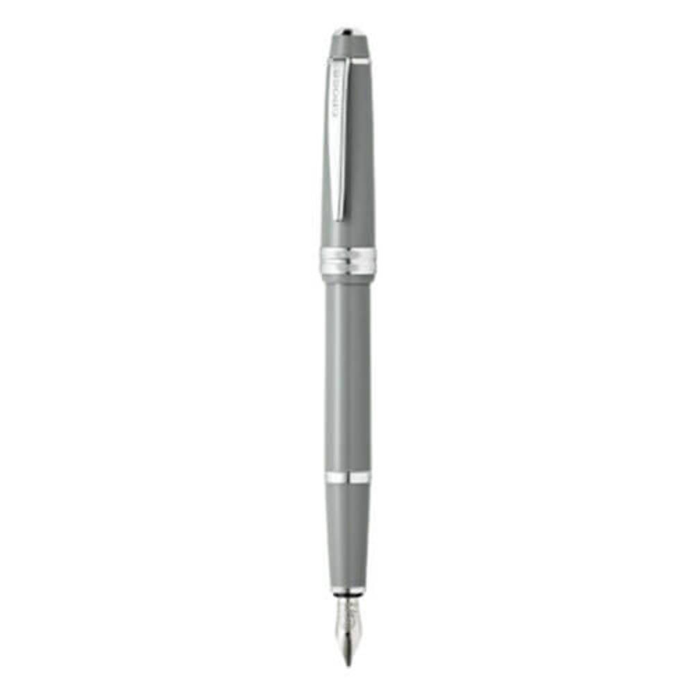 Cross Bailey Light Fountain Pen Grey Stylish Click Off Cap Resin Lighter Weight