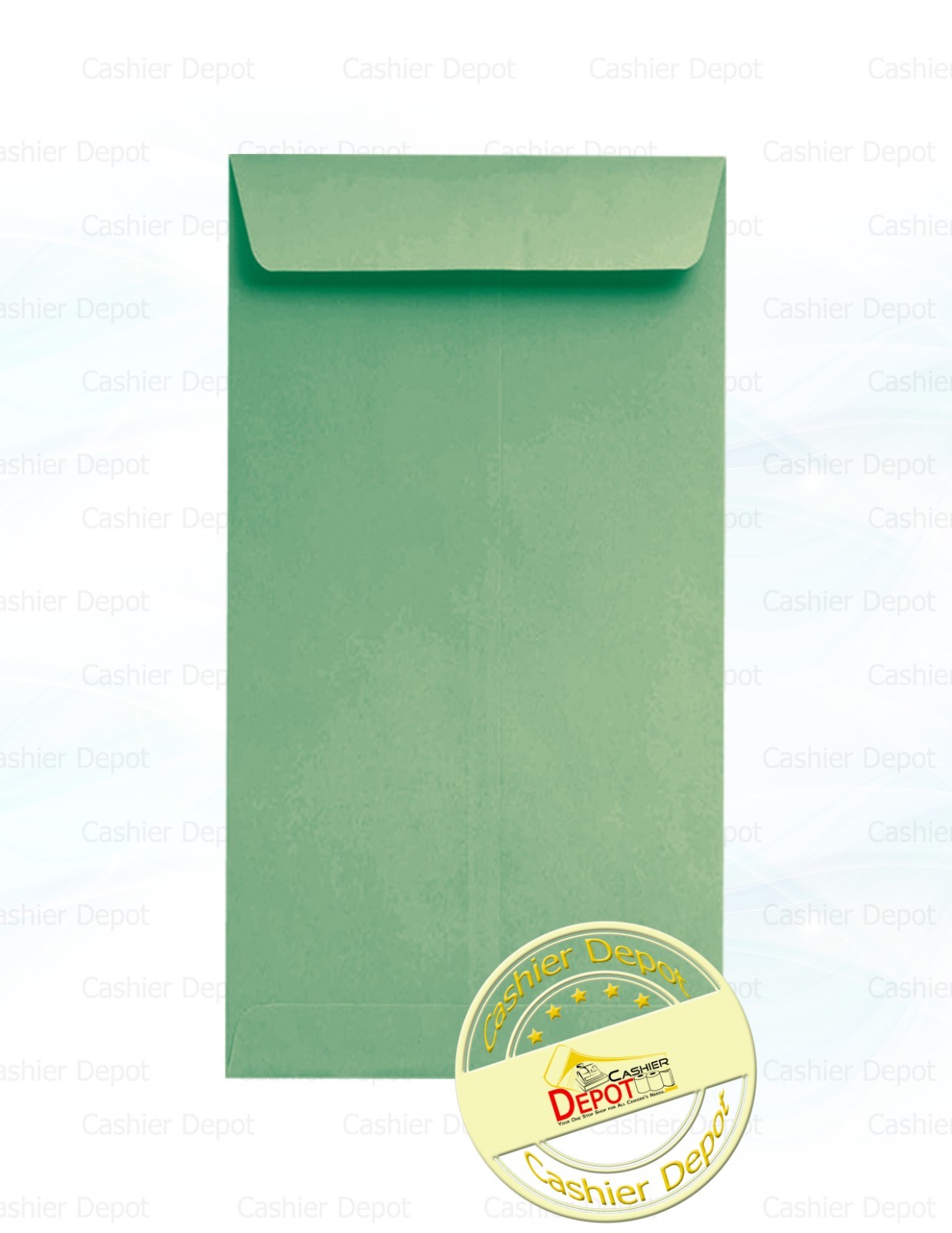 # 7 Coin / Cash / Small Parts Green Envelope 3 1/2 X 6 1/2, Peel & Seal, 50/Box