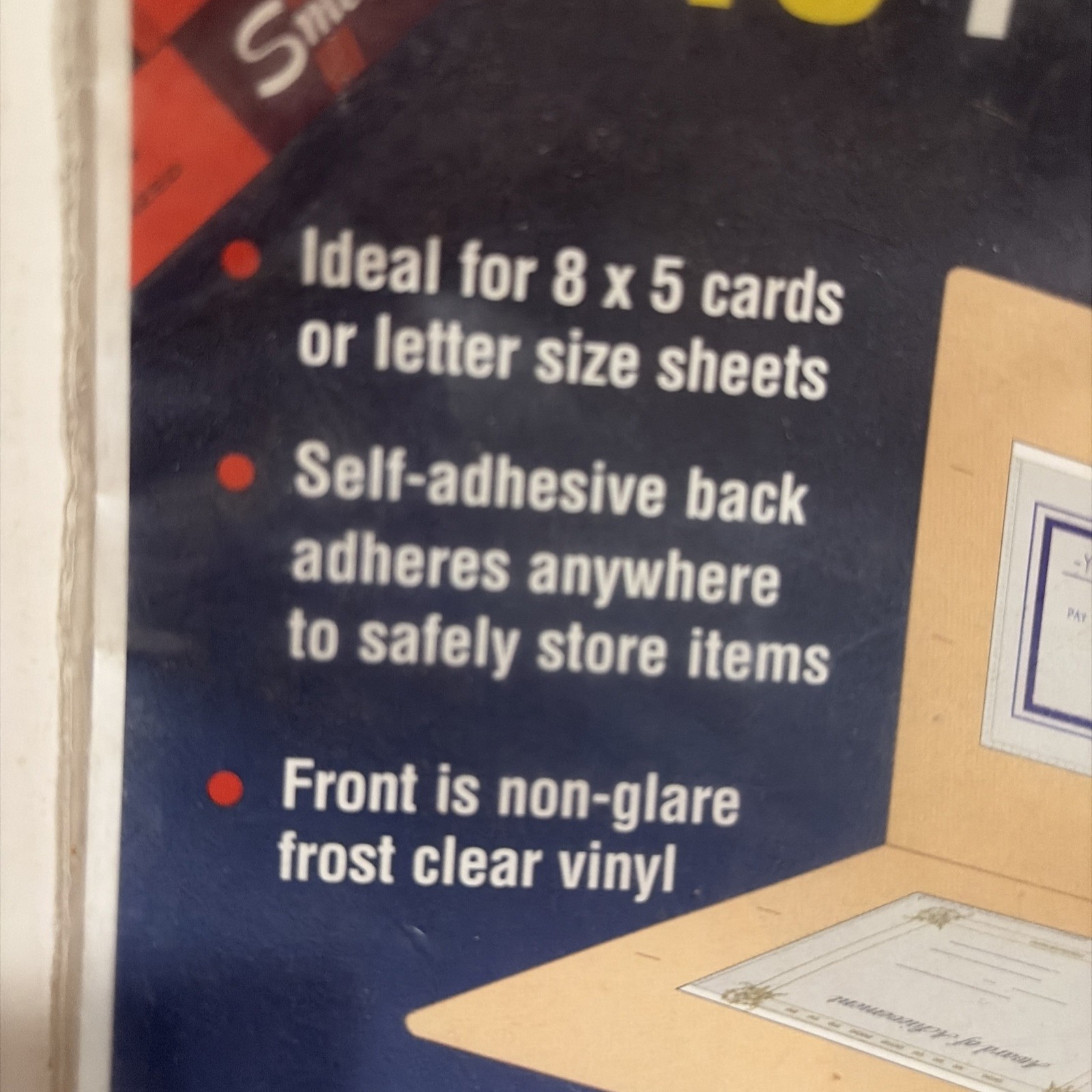 Vintage Self-Adhesive 10 Pockets For 8×5 Card 8”x5” Index NOS