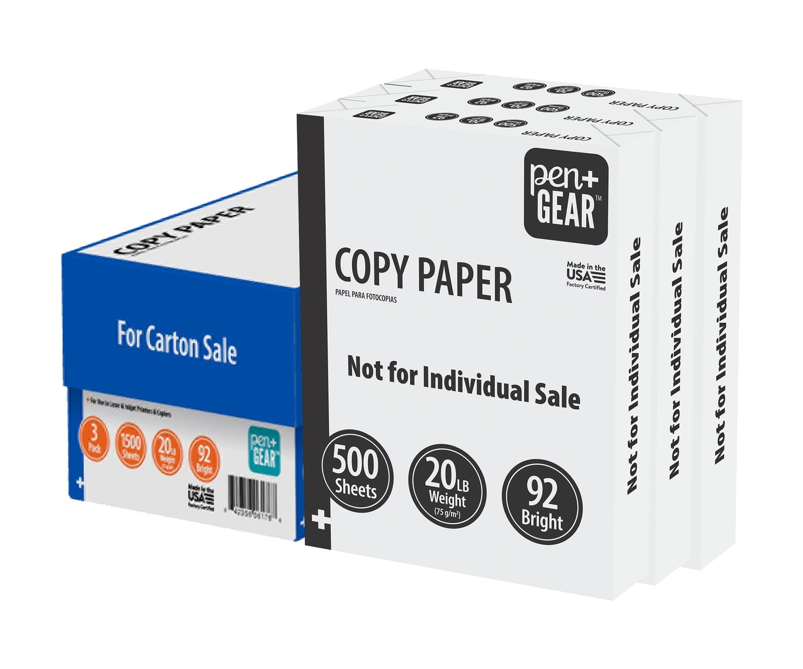 Copy Paper, 8.5″ X 11″, 92 Bright, White, 20 Lb., 3 Ream Case (1,500 Sheets)