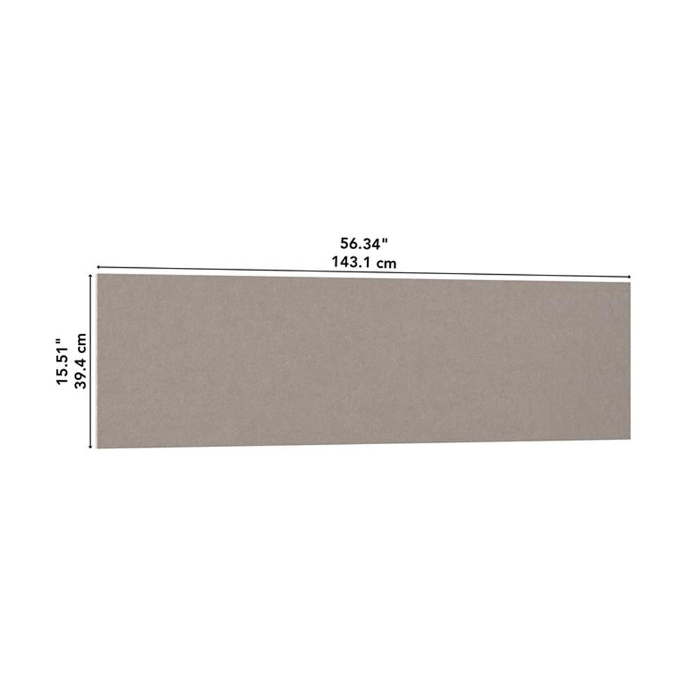 Pemberly Row 57″W Contemporary Polyurethane Acoustic Tackboard in Warm Beige