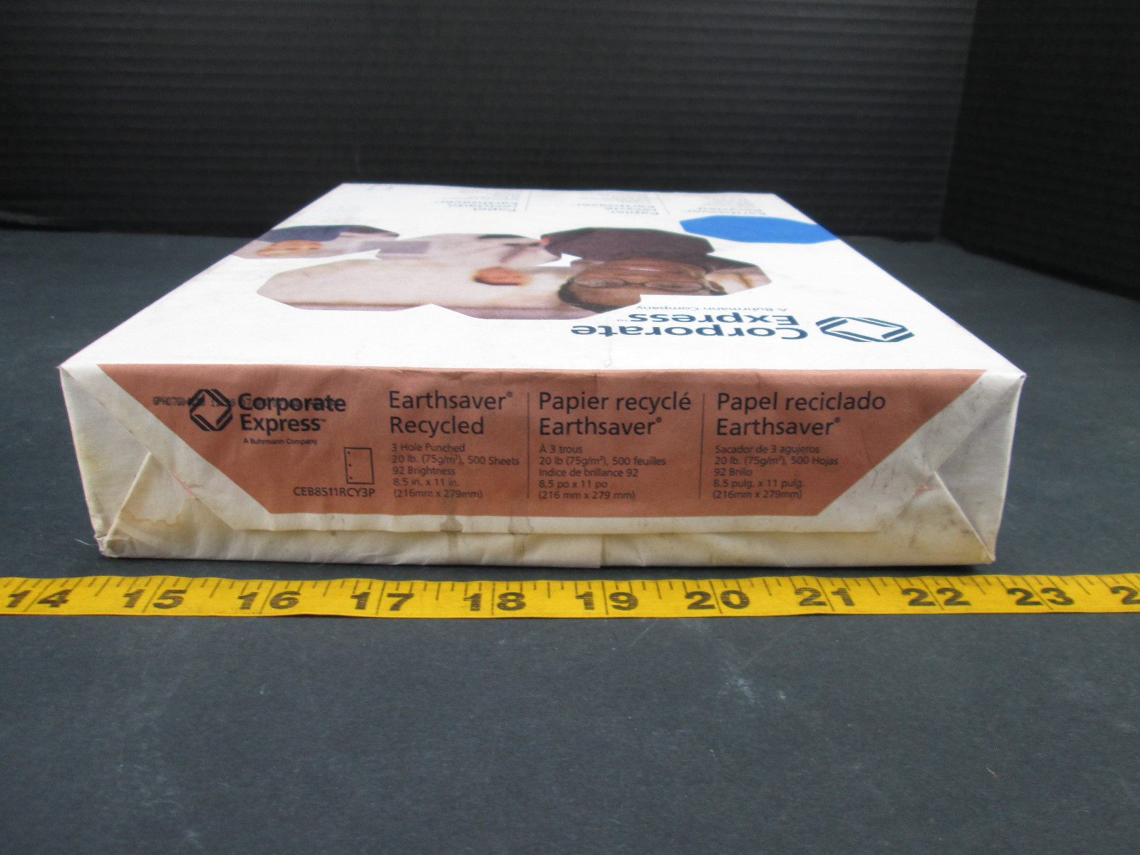 Corporate Express Lot of 2 Reams of Paper Earthsaver Recycled 3 Hole Punched