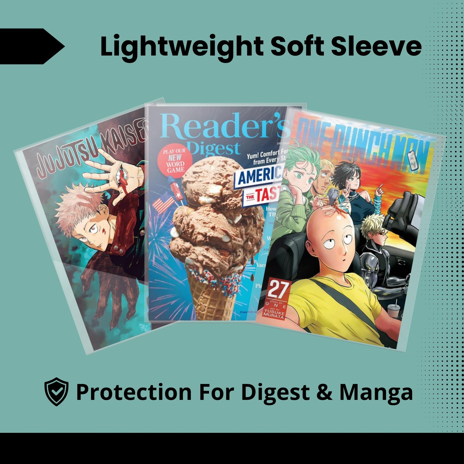 Resealable Digest & Manga Bags – 100 Pack Acid-Free Polypropylene Plastic Sle…