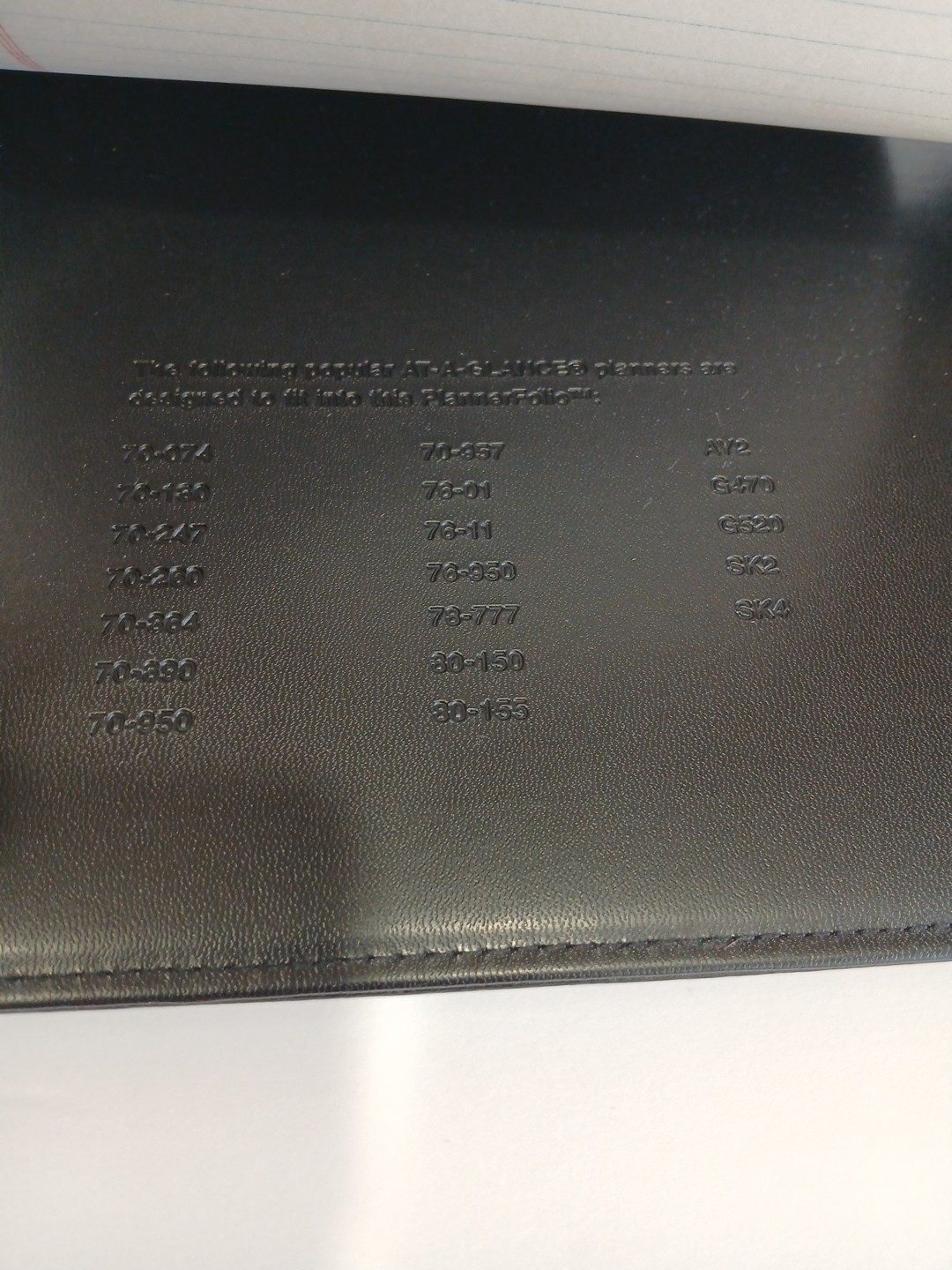 Vintage AT-A-GLANCE Leather Folio Executive Planner (2004) Black 12×10