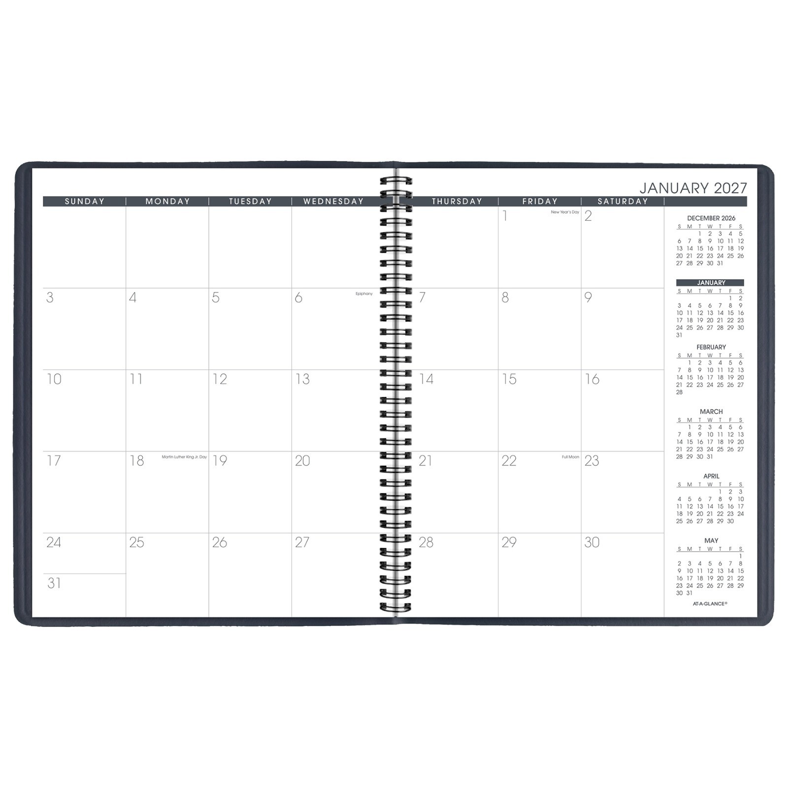 2026 At-A-Glance 70-260-20 15-Month Monthly Planner, 9 x 11″, Navy Cover