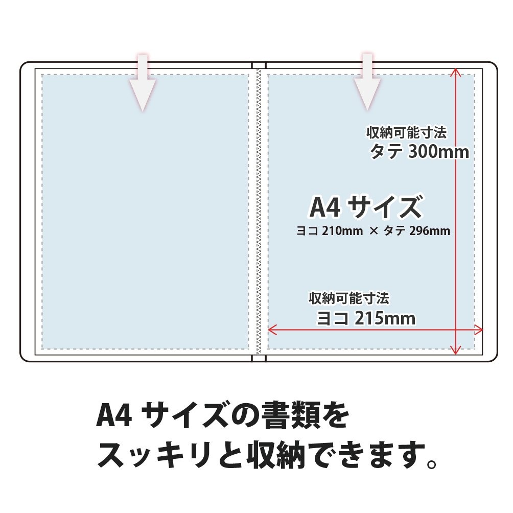 PLUS Clear File A4 80 Pockets Navy