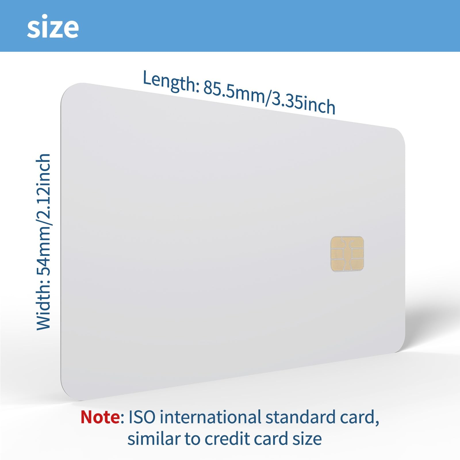 10 Pack SLE4442 Chip Cards w/HiCo 2 Track Mag Stripe 5/16inch (8.4mm)