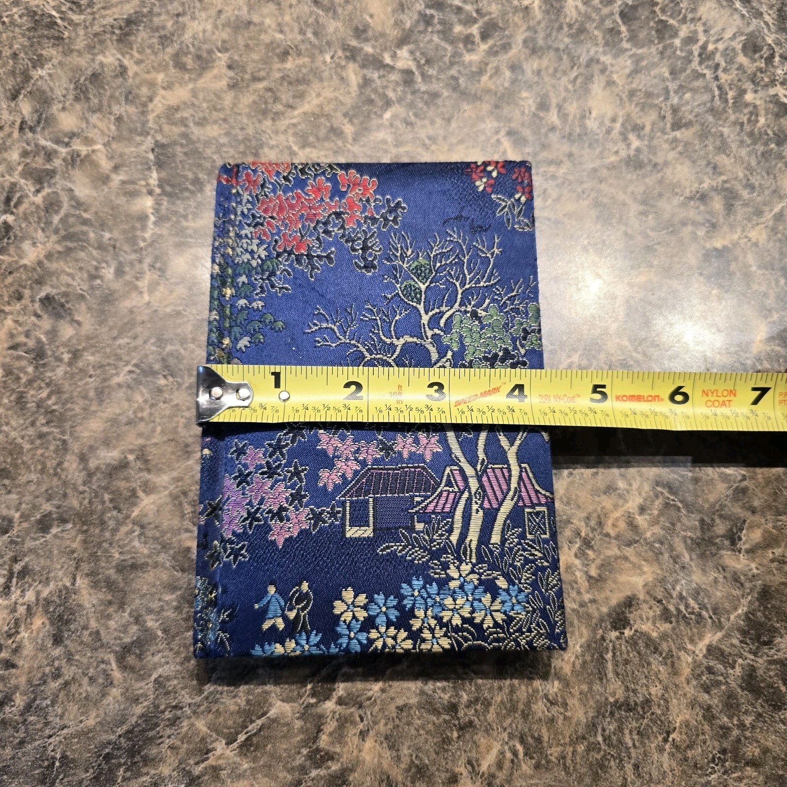 Chinoiserie brocade fabric covered journal notebook hardcover diary…