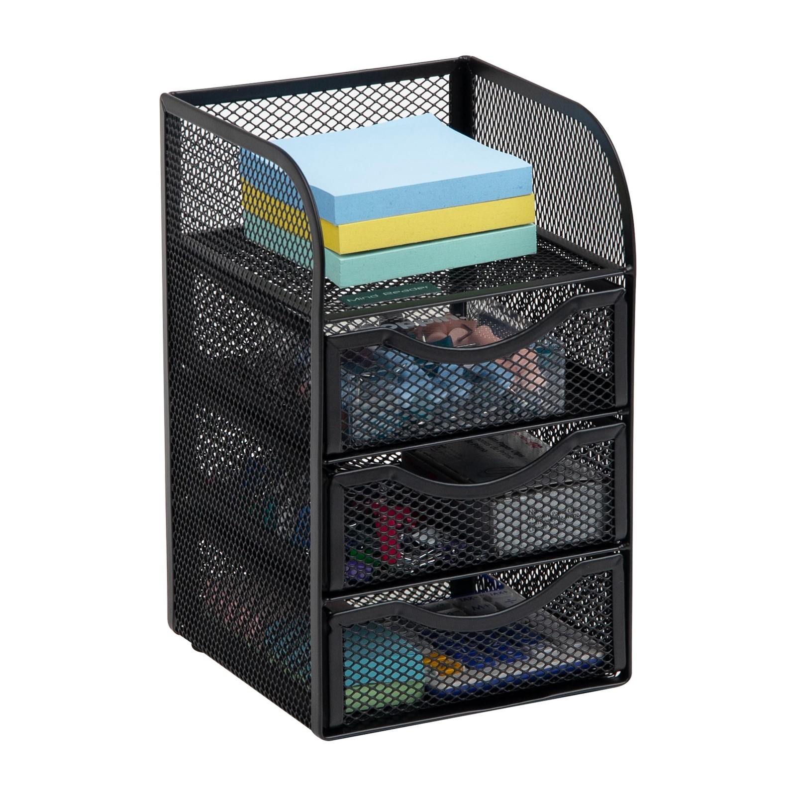 Desktop Accessory Storage, Binder Clip Basket, Workspace, Office, Metal Mesh,…