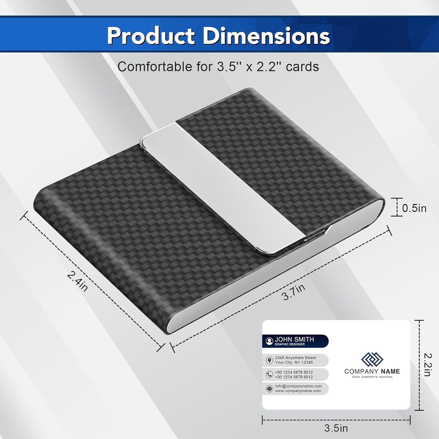 Professional Business Card Holder PU Leather Business Card Case Name Card Holder