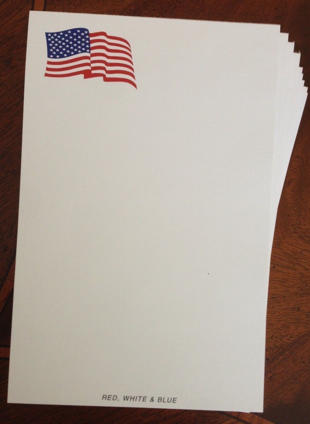 5 1/2″ x 8 1/2″ Note Pads / Memo Pads ” American Flag” 10 Pads of 50