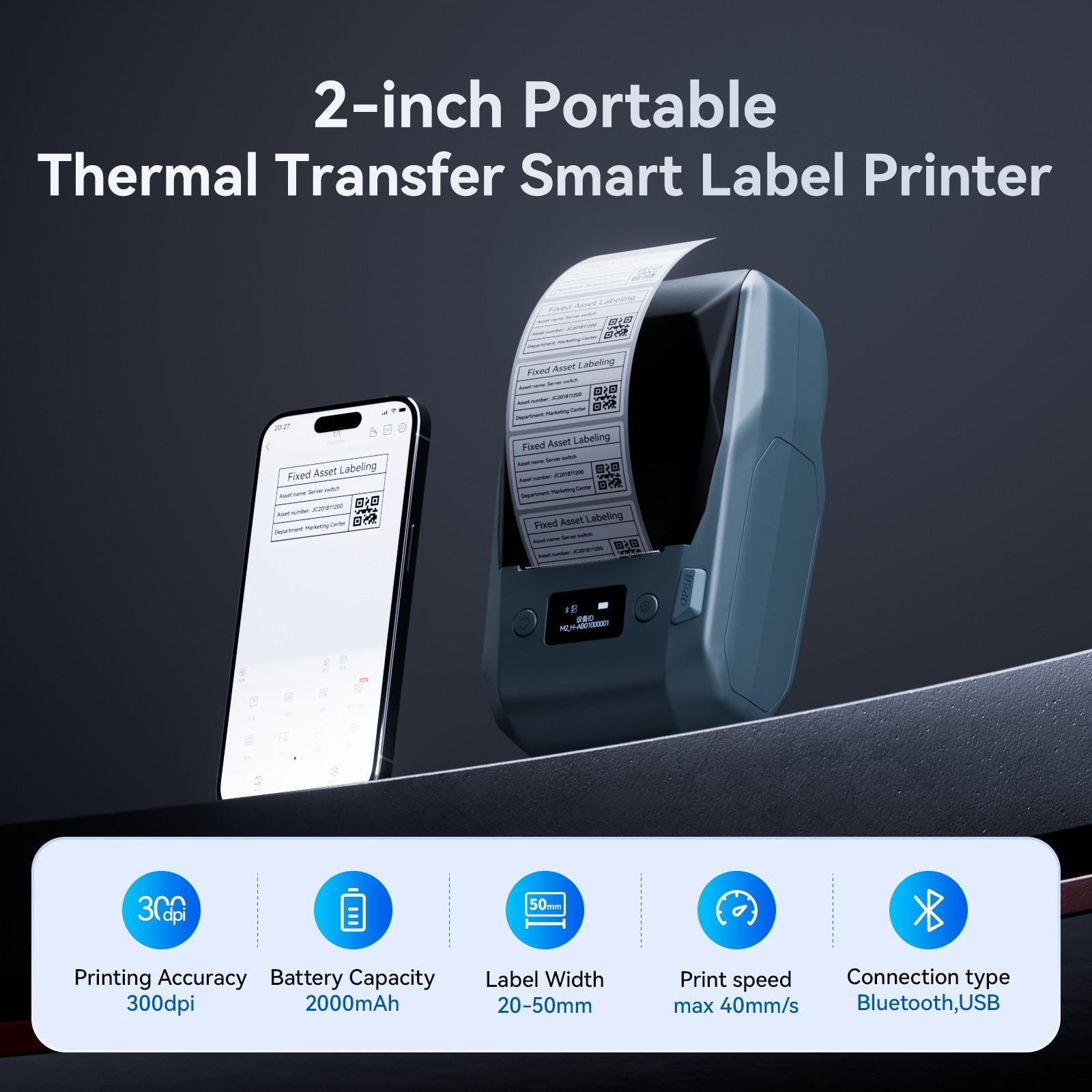 NIIMBOT M2 Label Printer Kit for Lab Vials Cryogenic Labeling No Smudge Bundle