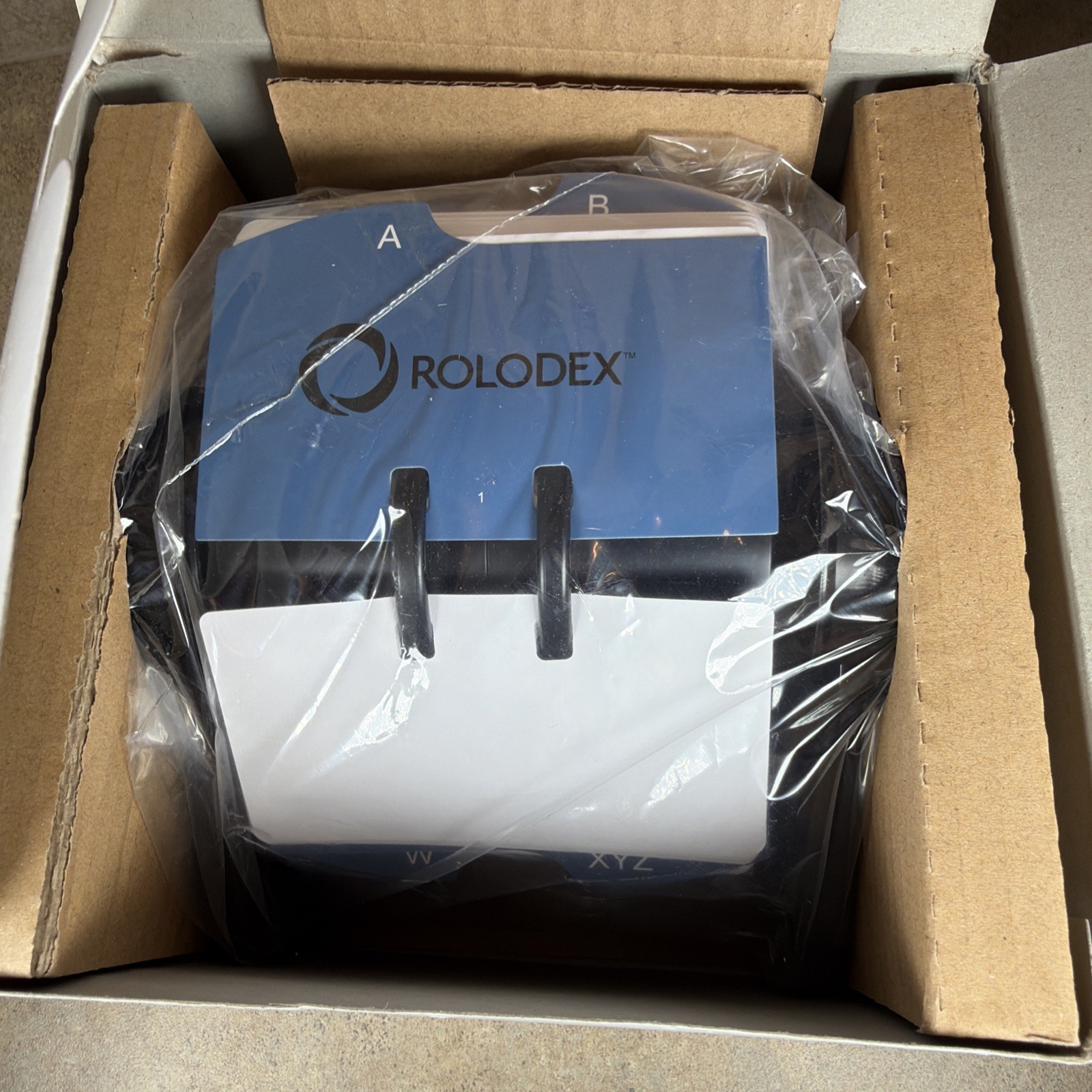Rolodex Black Rotary Card File w Box 66704 Wheel Office Desk Organizer 500