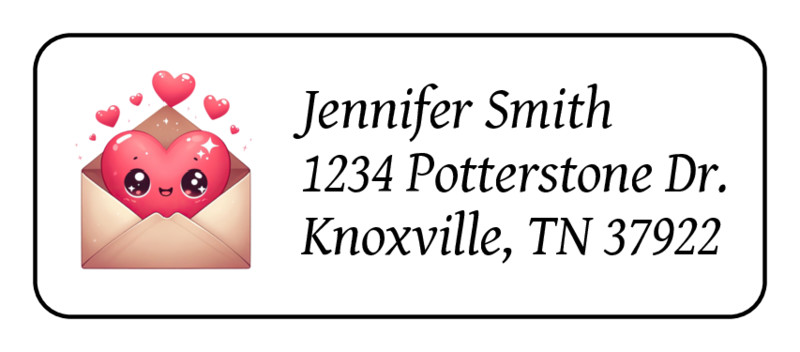 30 Valentines day return address labels personalized happy mail heart