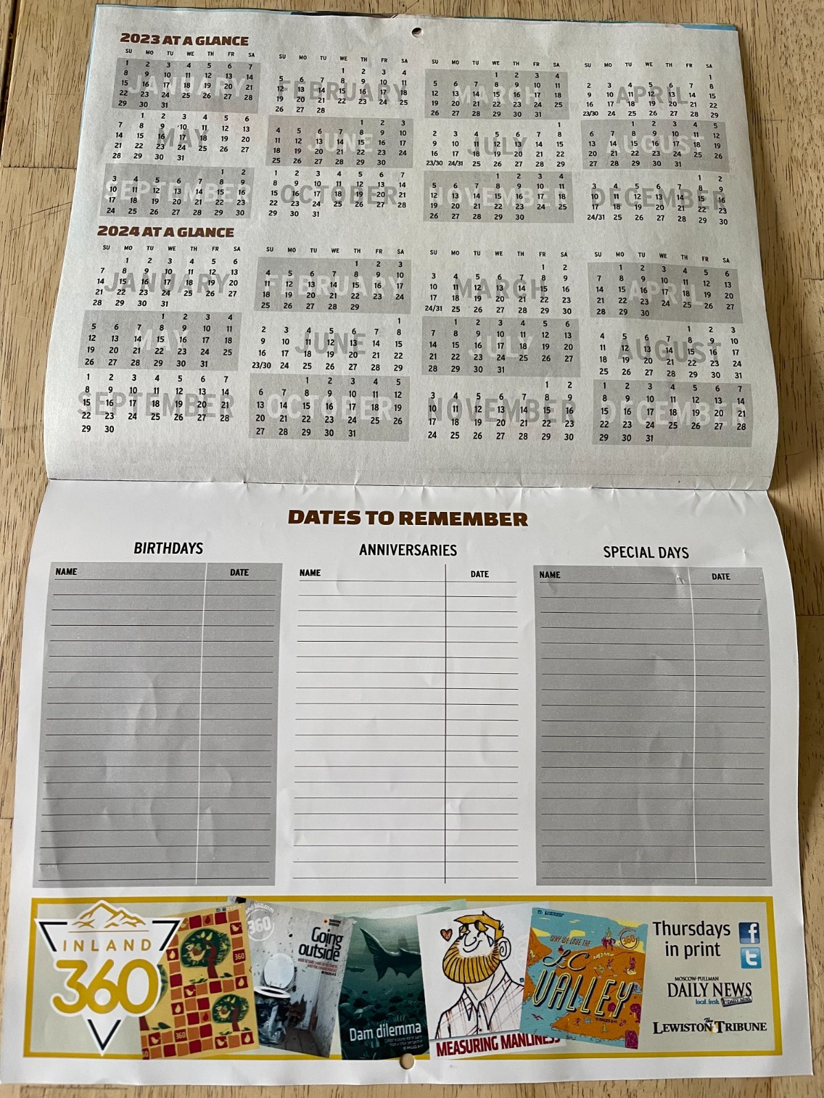 Inland 360 – Idaho Photography – 2023 – 12-Month Wall Calendar