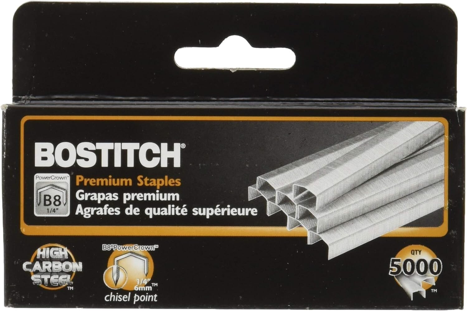 Stanley Bostitch B8 Power Crown Premium Staples (STCRP21151/4) Pack of 6
