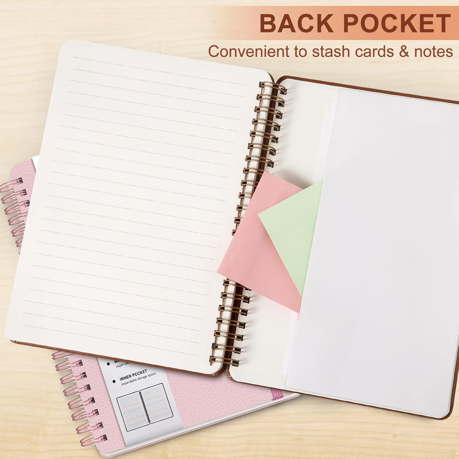Lined Spiral Journal Notebook with 160 Pages, 8×5.7in, A5 Spiral Notebook, Journ