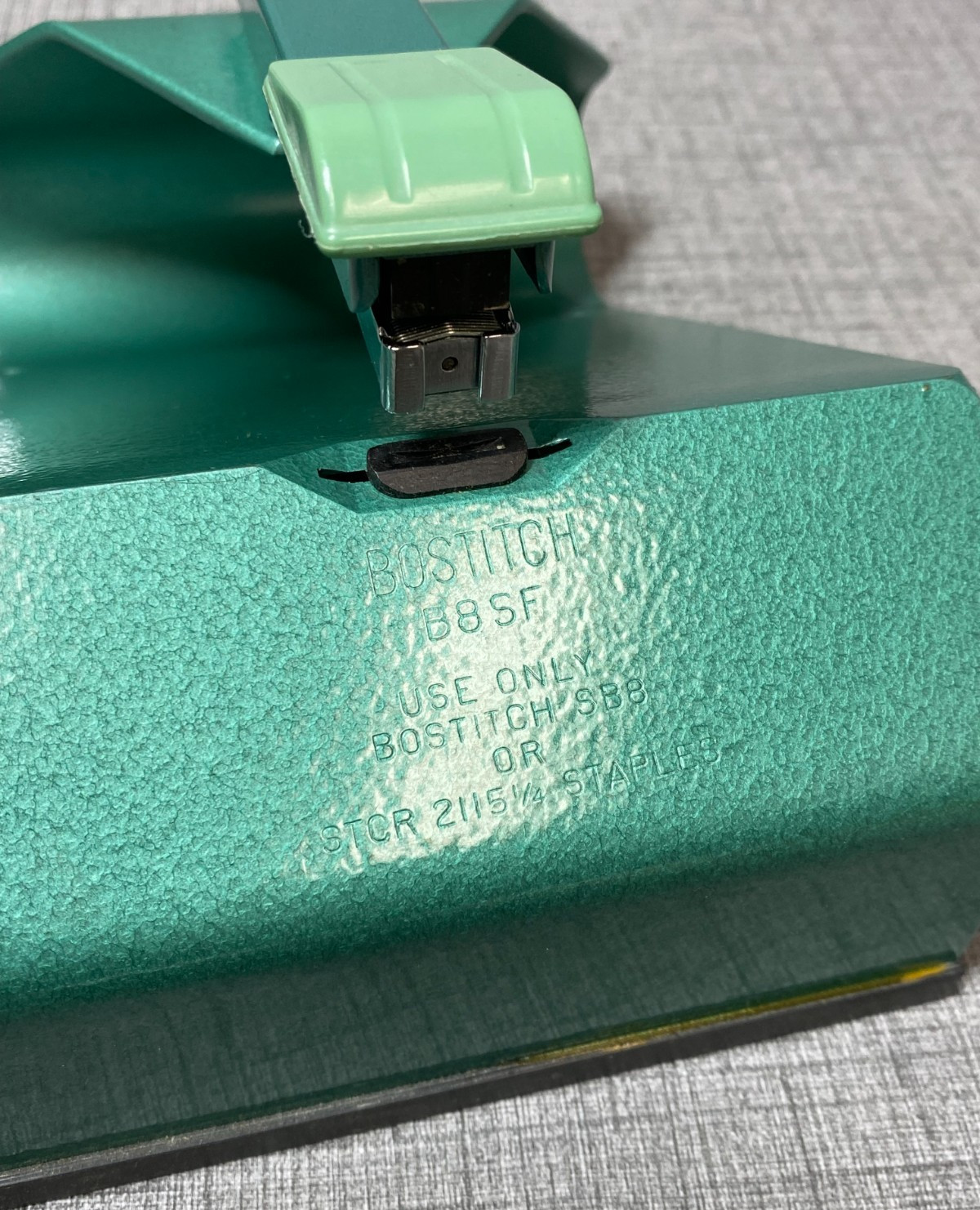 Vintage 1970’s Green Bostitch B8SF Saddle Stapler With Box Excellent Condition