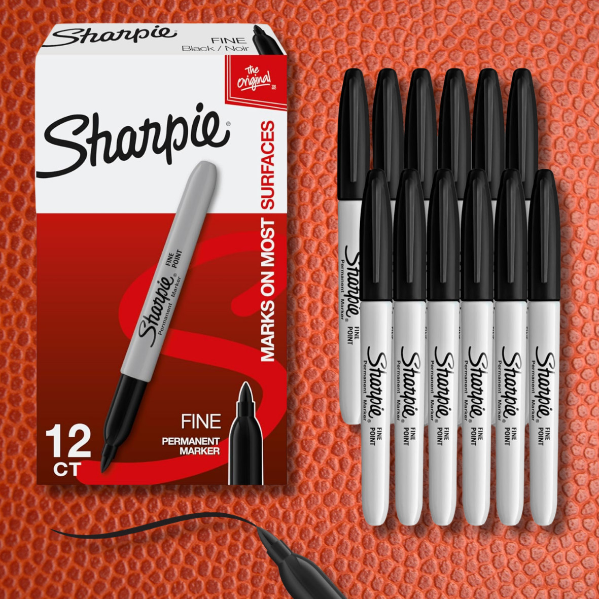 Original 30001 Fine Point Permanent Marker Black Dozen 12 Ct