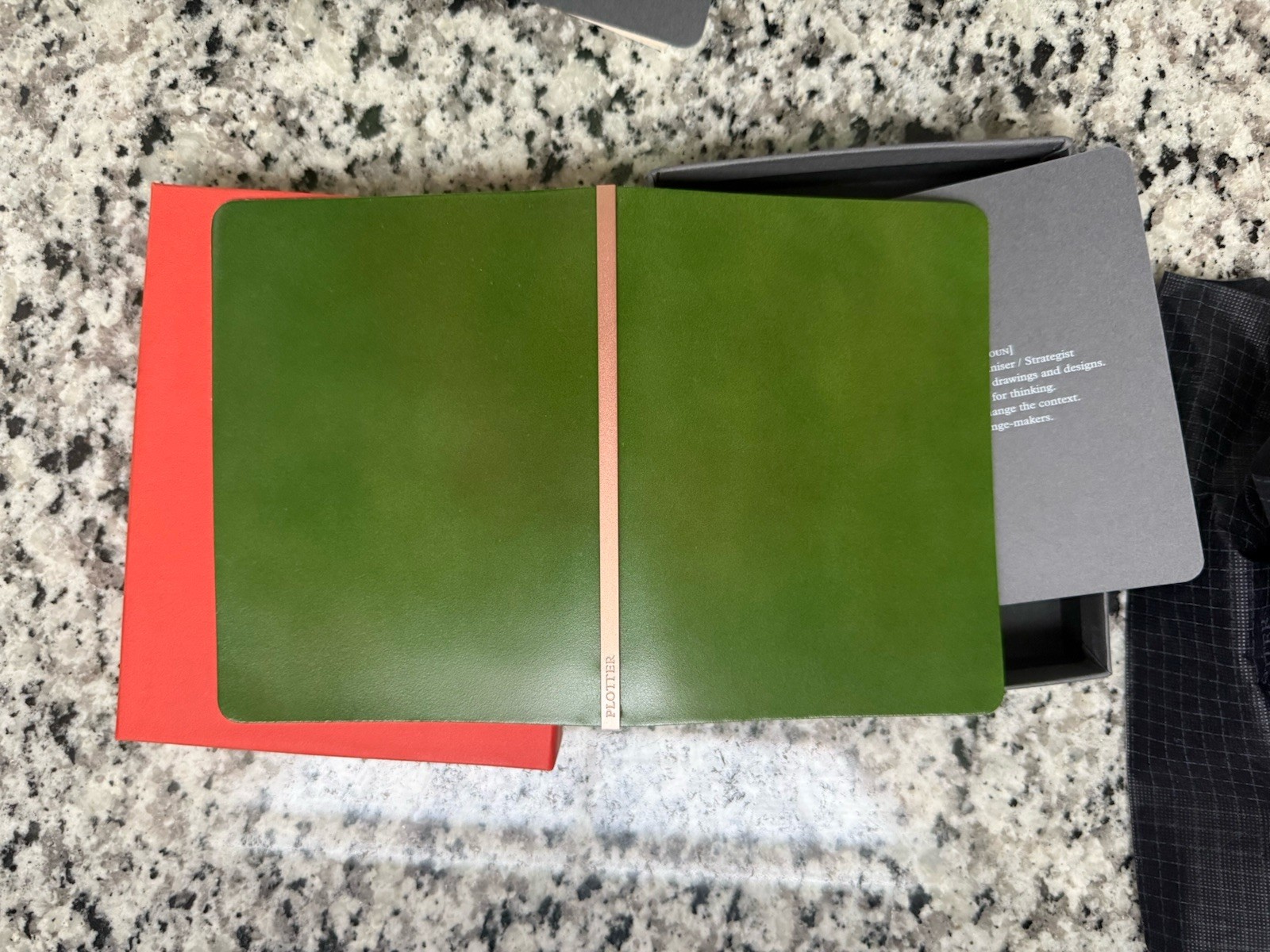 Plotter Mini 6 Ring Size Leather Binder Planner – Green Aniline Cordovan