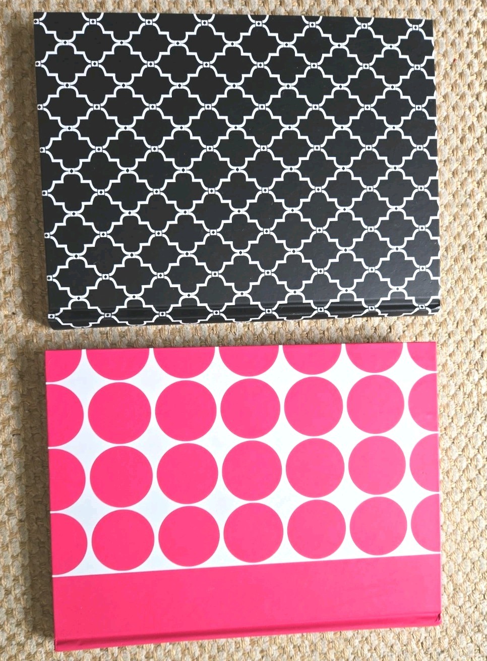 Lot of 2 Casemate Hardcover Journals 336 Lined Pages Acid Free Pink Black Set