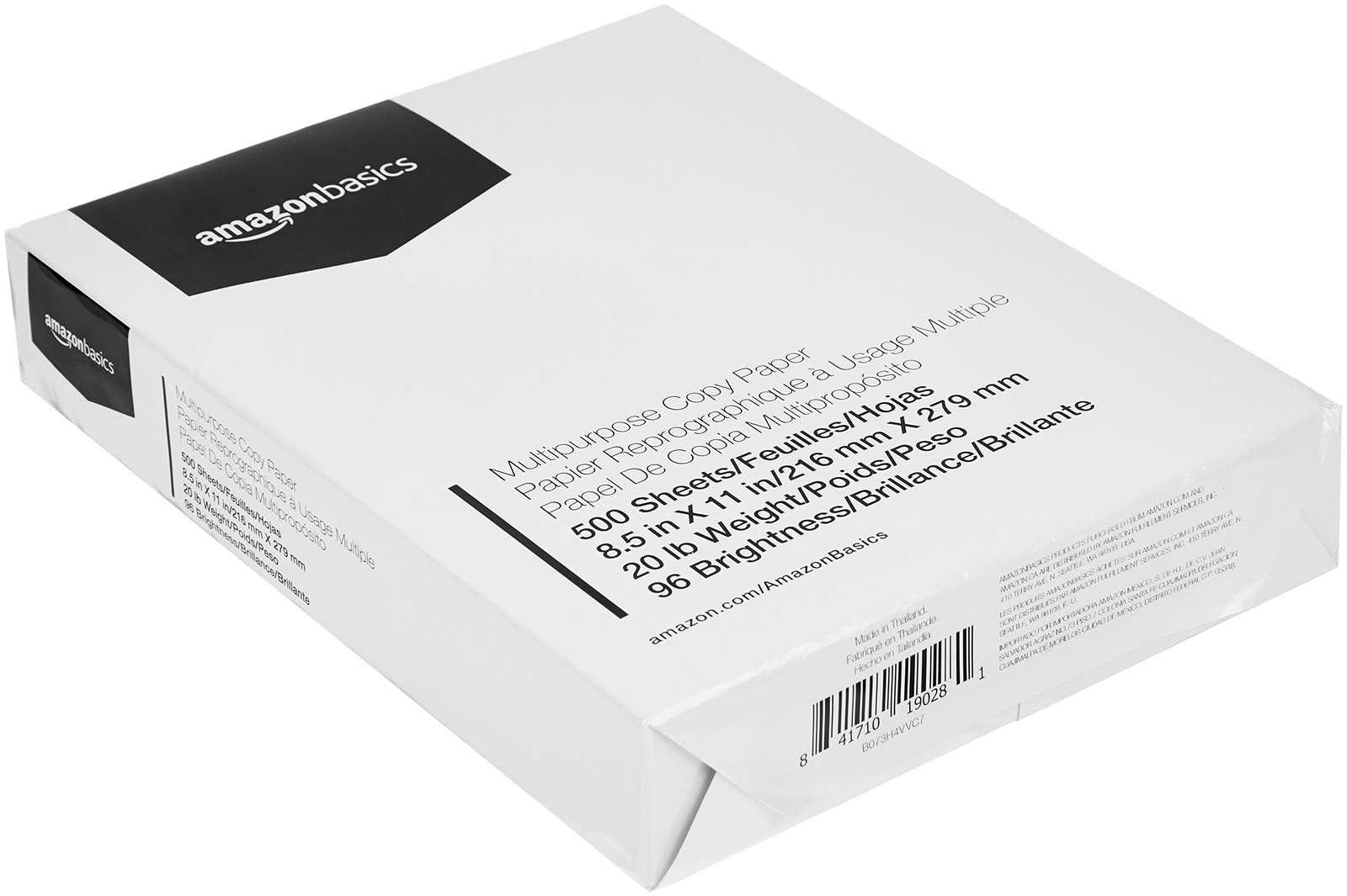 Amazon Basics Multipurpose Copy Printer Paper, 8.5 x 500 Sheets (20lb), White