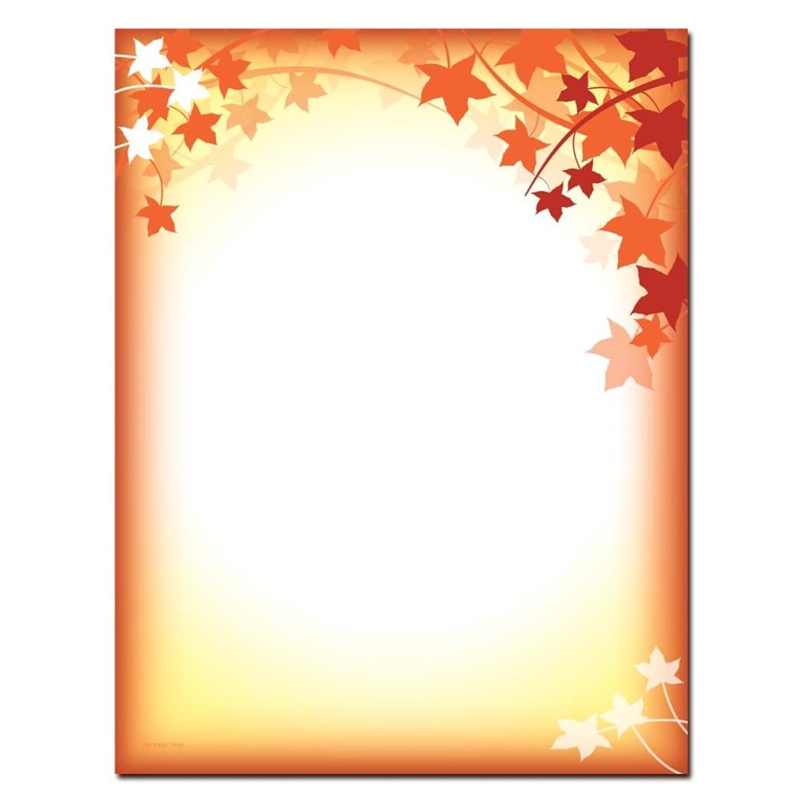 Fall Silhouette Letterhead Laser & Inkjet Printer Paper – 25 Sheets (olh096)