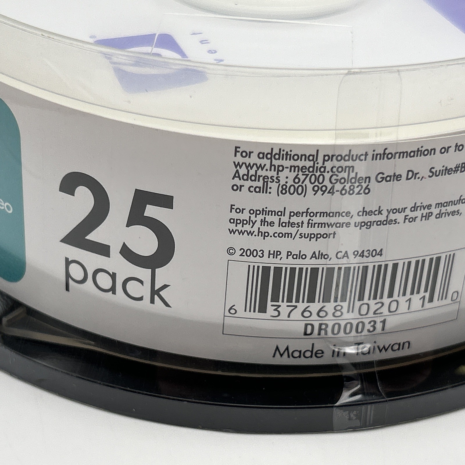 HP DVD-R Spindle 2- 25 Packs RW 8X / 4.7GB / 120 Min New Sealed Lot Of 2