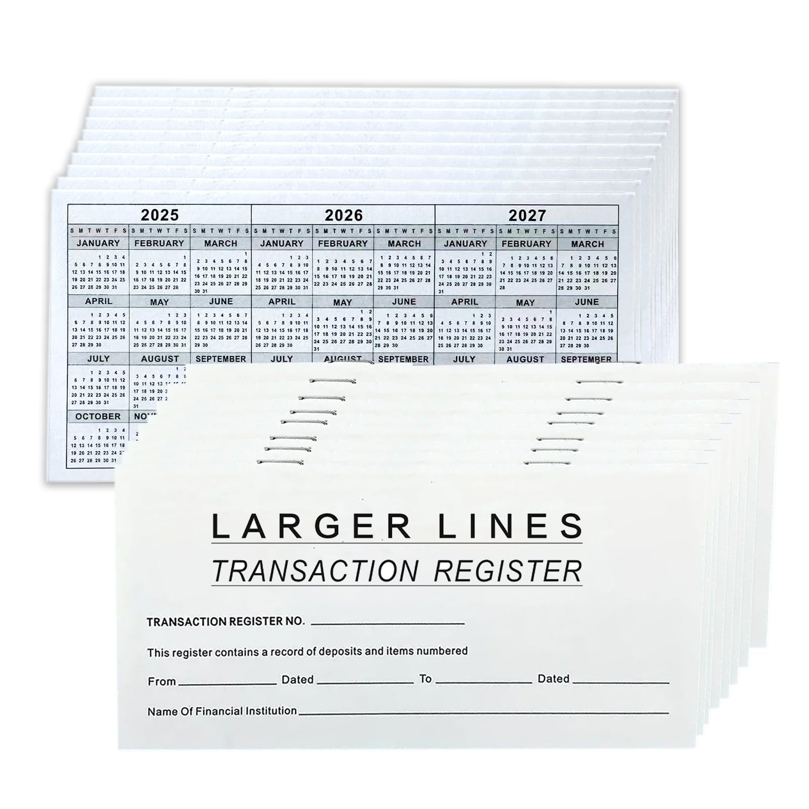 20 Pack Checkbook Register, Check Registers for Personal Checkbook, 6″ × 3″, …