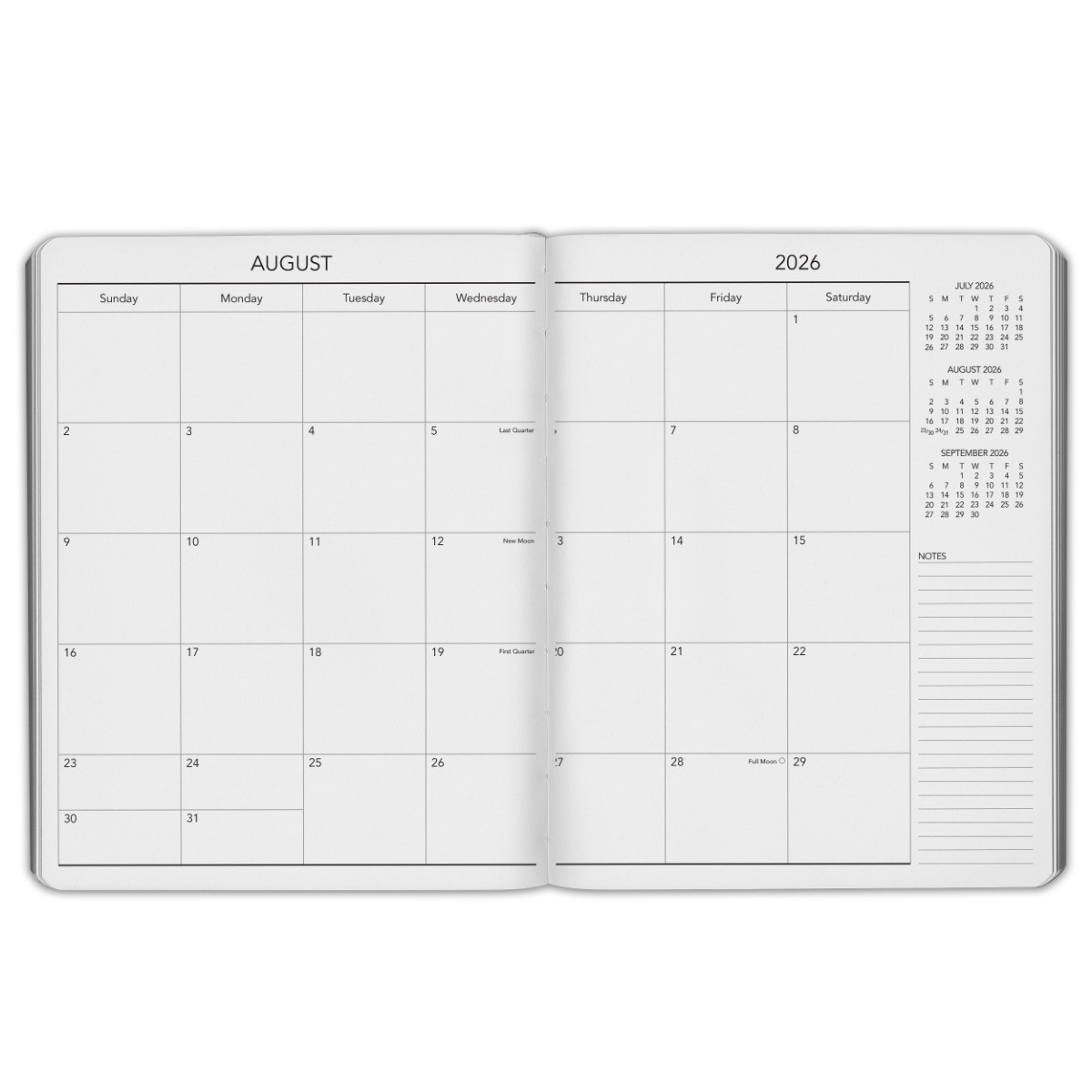 Harbor Large Monthly Planner 2026, Calendar Planner and Notebook, Durable Fau…