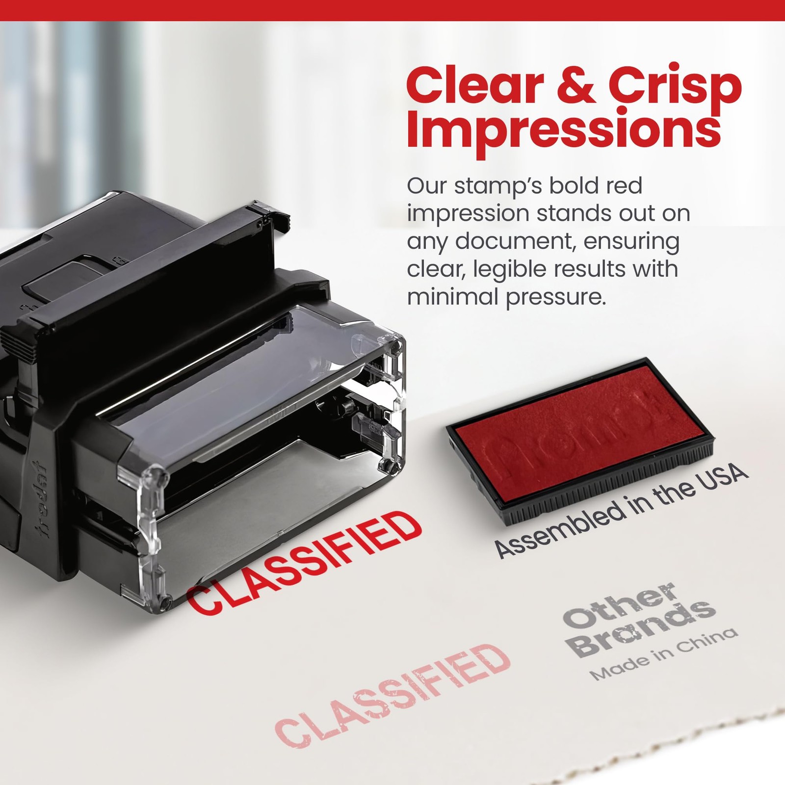 Classified – Self Inking Rubber Stamp – Ink Stamps