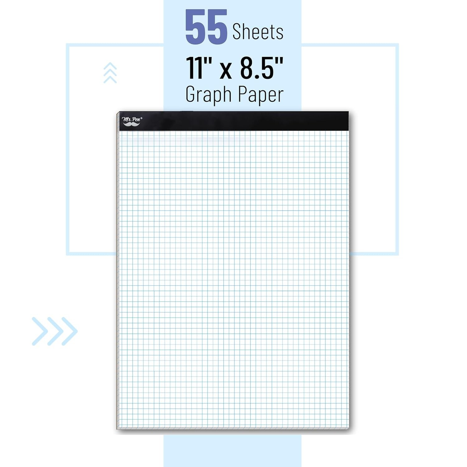 Durable 11×8.5 Graph Paper Pad – 4 Squares per Inch, Ideal for Precision Work