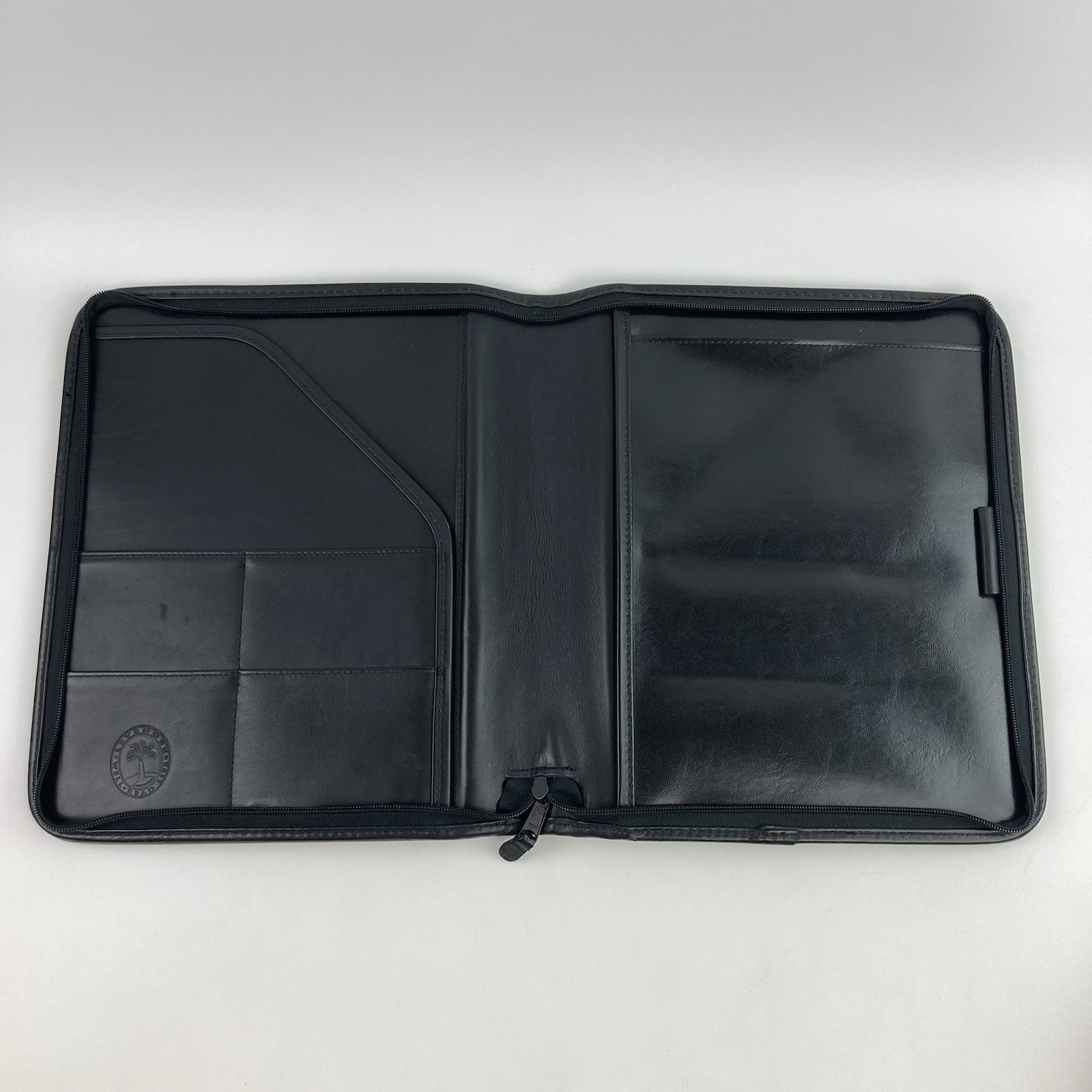 Levenger Ambi-Flex Black Leather Zip Portfolio 11”x13” Personalized Initials￼