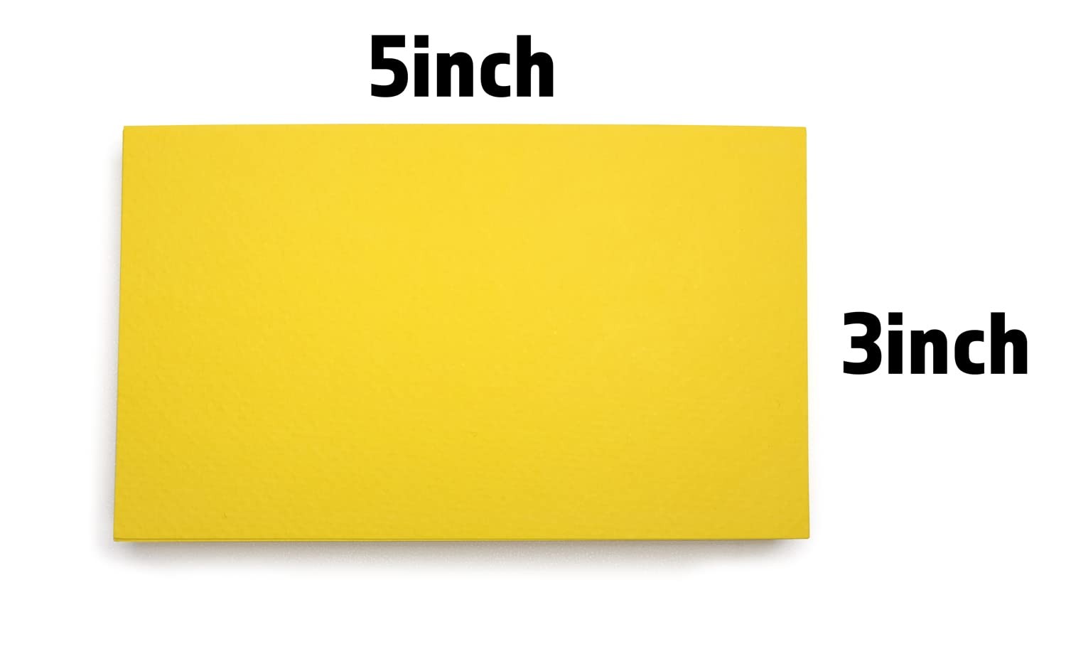 Blank Index Cards 50 Pack 3×5 Inch Yellow 180gsm Unruled