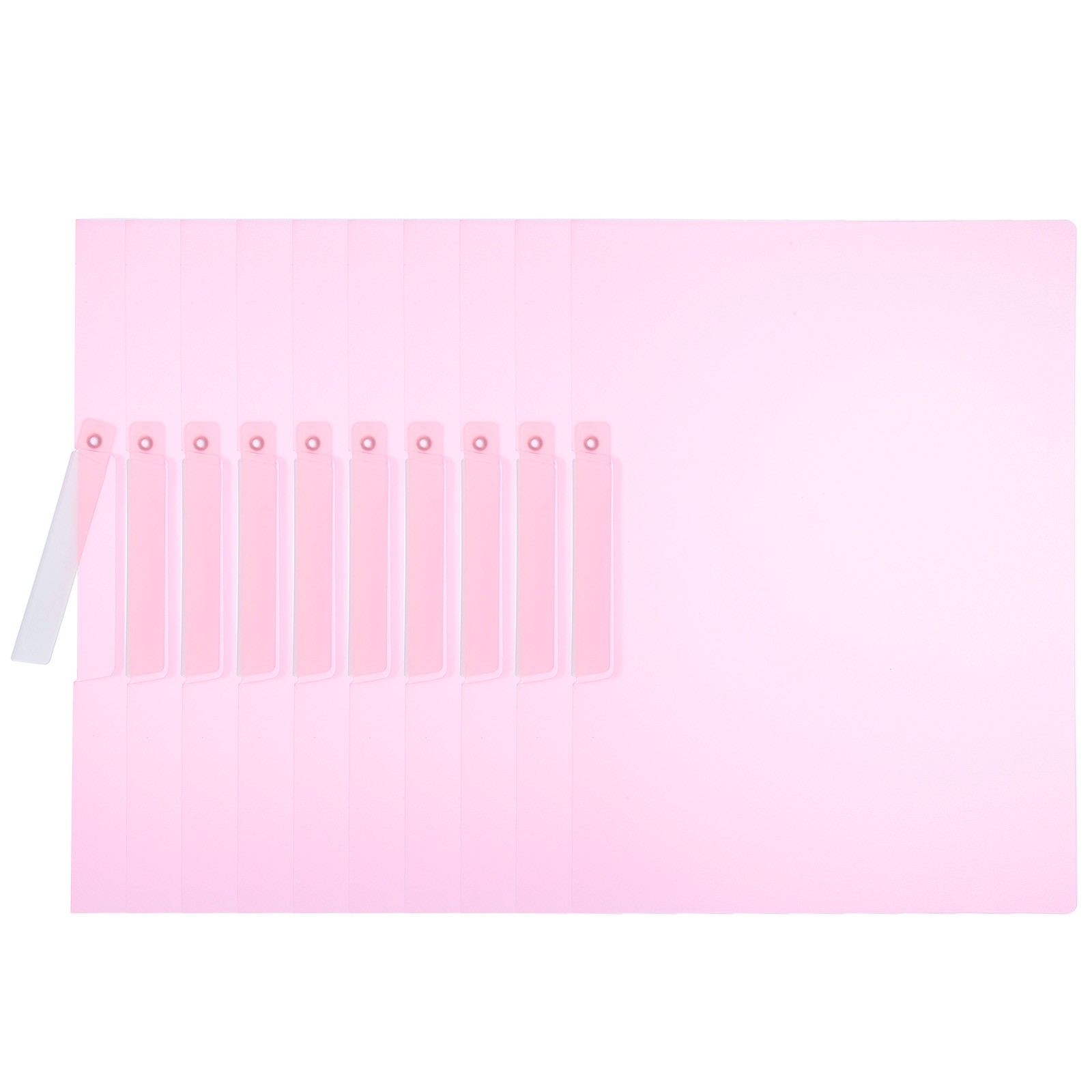 10 Pcs Report Folder Cover with Swing Clip, Pink