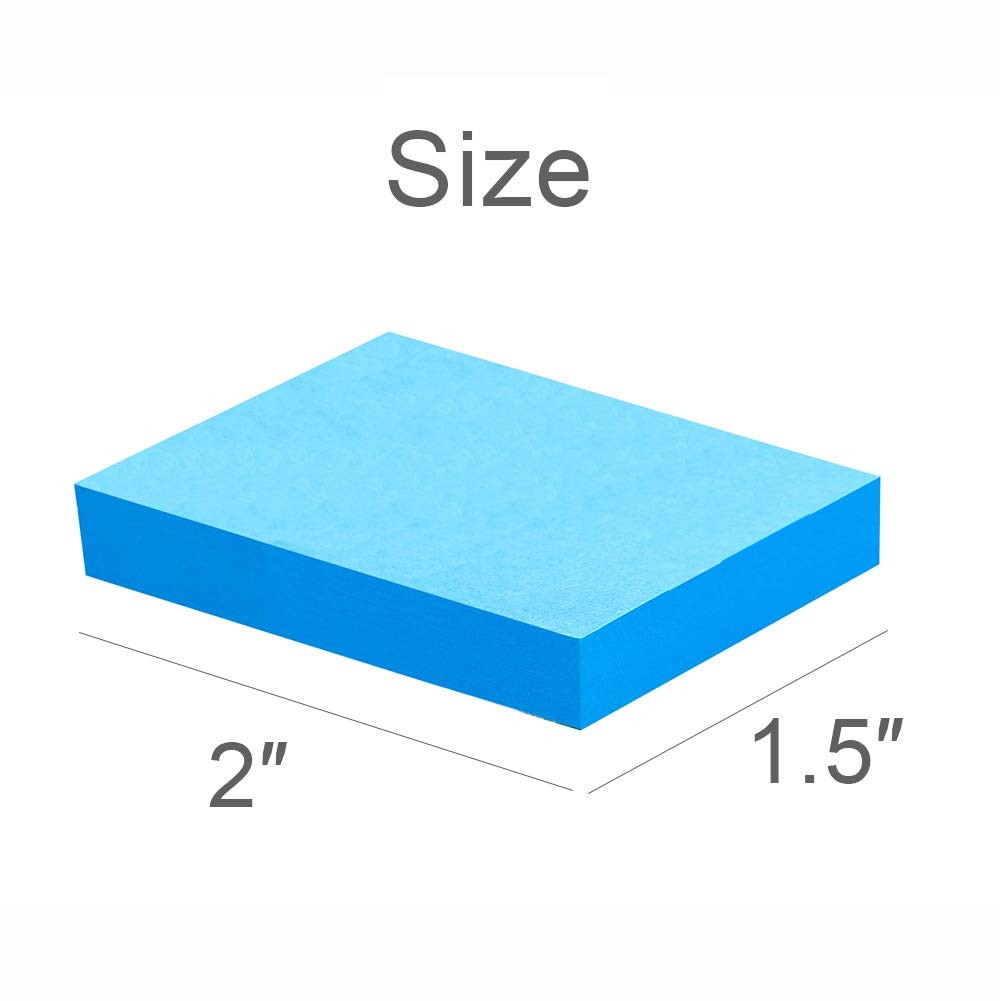 Mini Sticky Notes 1.5×2 Inches, Bright Colors Self-Stick Pads, 24 Pack, 75 Sh…