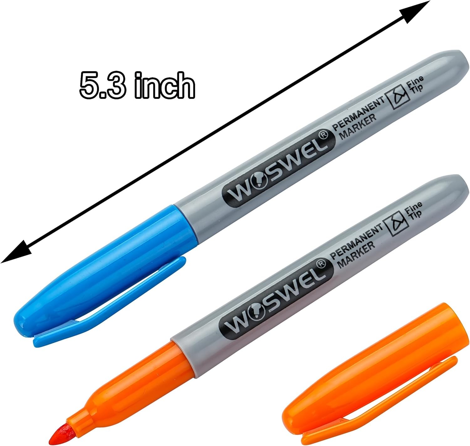 Permanent Markers Bulk, 50 Pack,10 Assorted Colors Permanent Marker, Fine Tip,