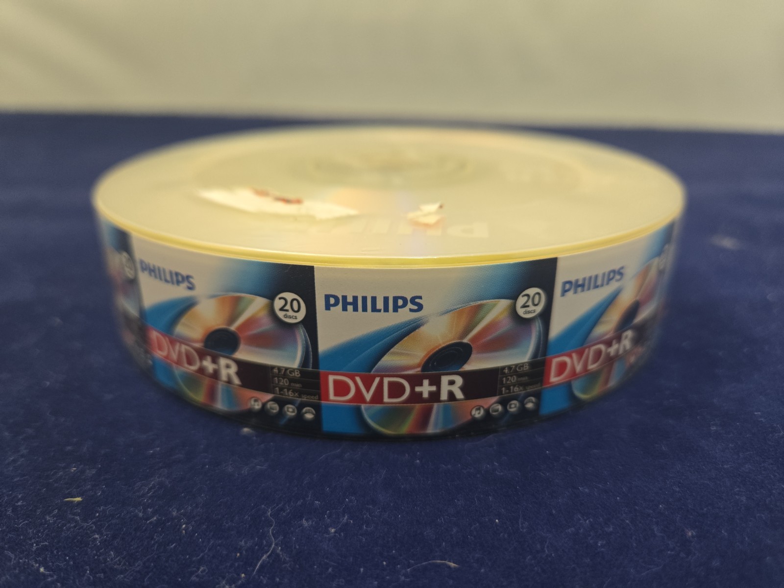 Philips DVD-R 16x 4.7 GB 20 Pack Blank Recordable Storage Media Sealed