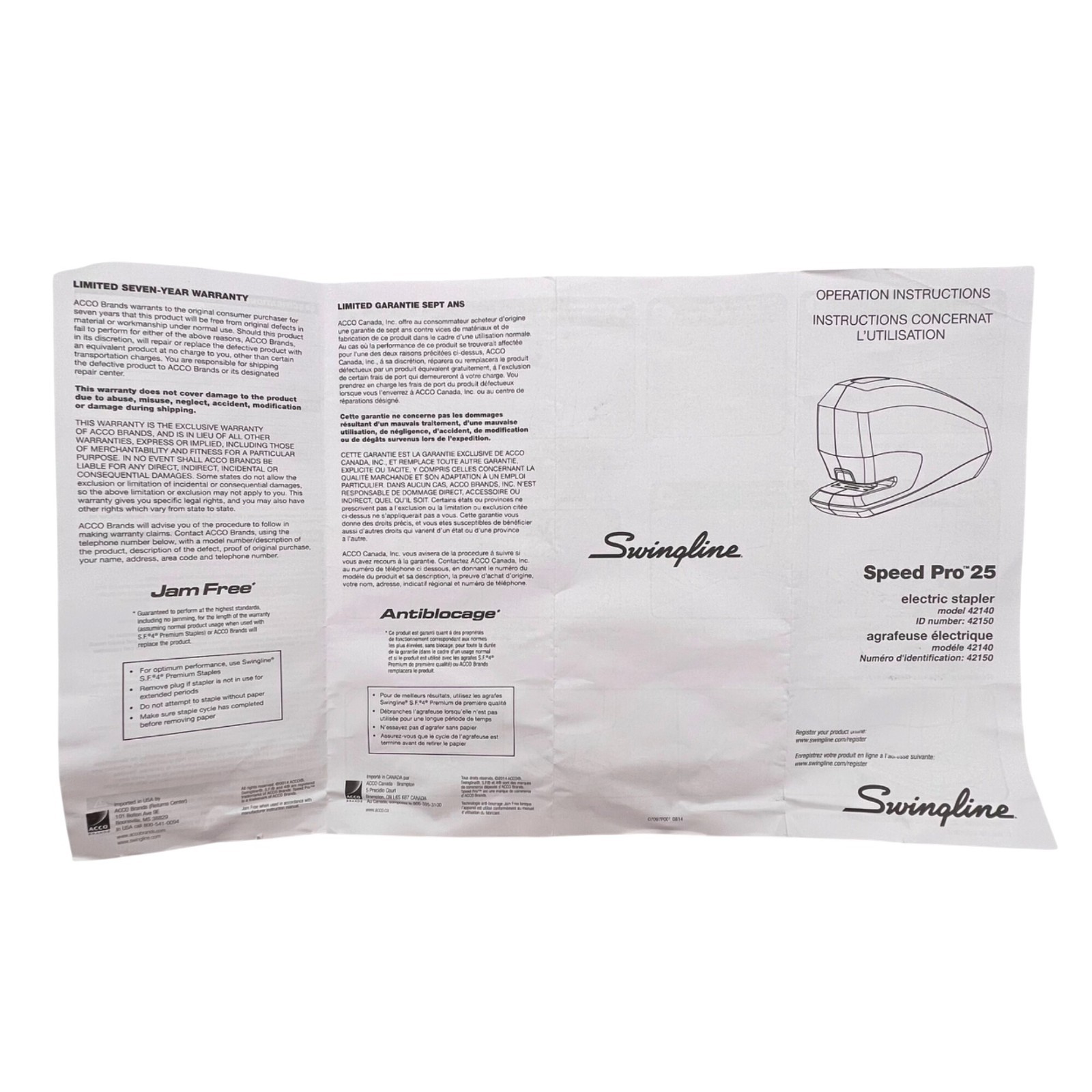 Swingline Electric Stapler Speed Pro 25 Sheet Capacity Jam-Free Standard Staples