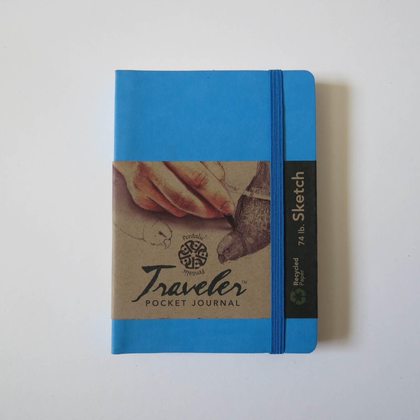 Pentalic Traveler Pocket Journal – 74 lb Sketch 6″x4″ Bright Blue