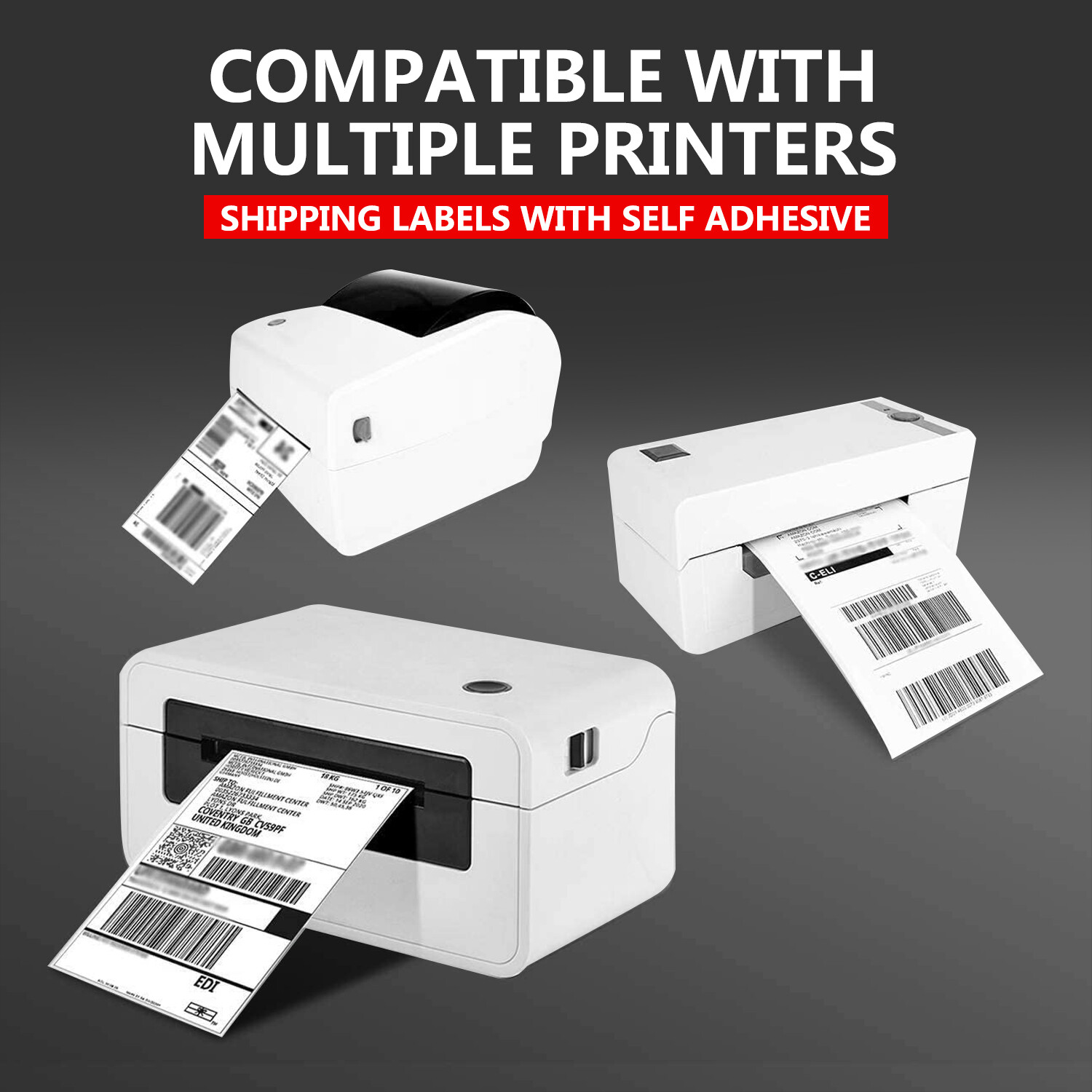 8000 4×6 Fanfold Direct Thermal Shipping Labels for Zebra and Rollo Printers US