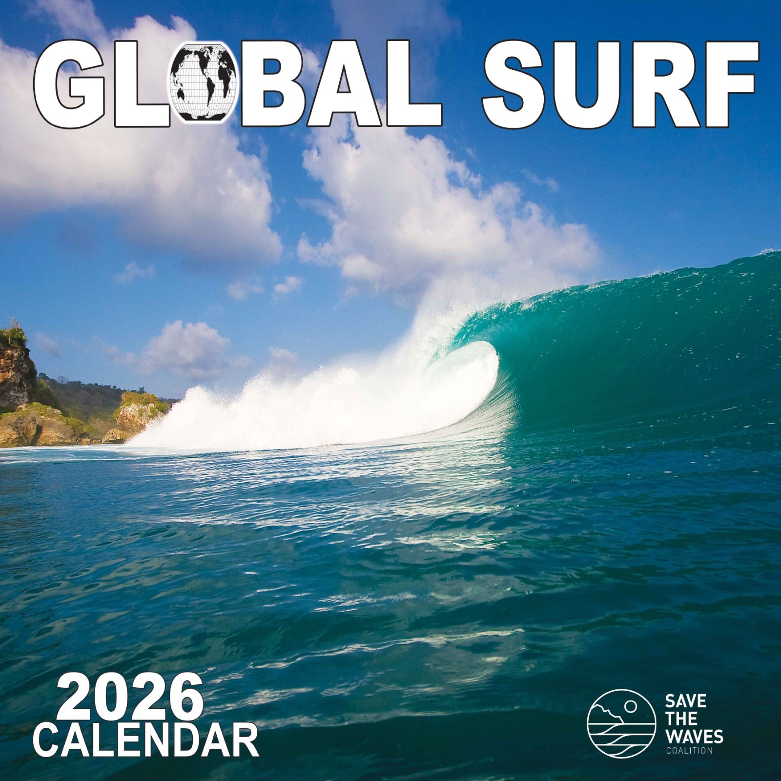 GLOBAL SURF 2026 CALENDAR (12 in x 12 in Wall) Save the Waves