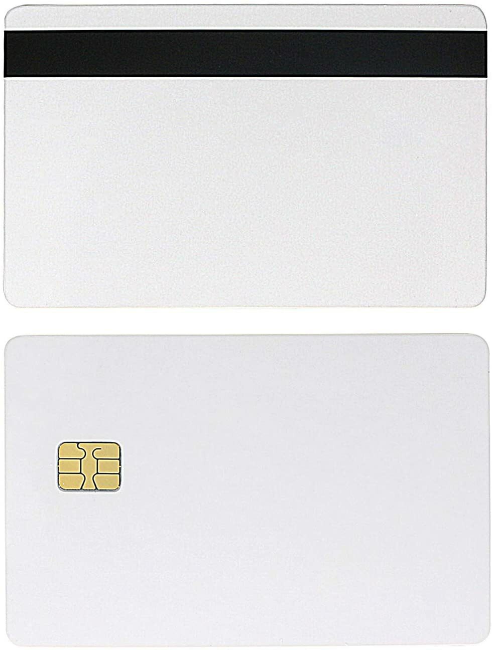 100-Pack Sle4442 Plastic Blank Chip Credit Card With Hi Co Hico Magnetic Stripe