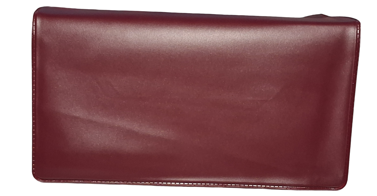 Burgundy Vinyl Checkbook Cover Standard Top Stub 6- 1/4″ x 3-3/8″ New