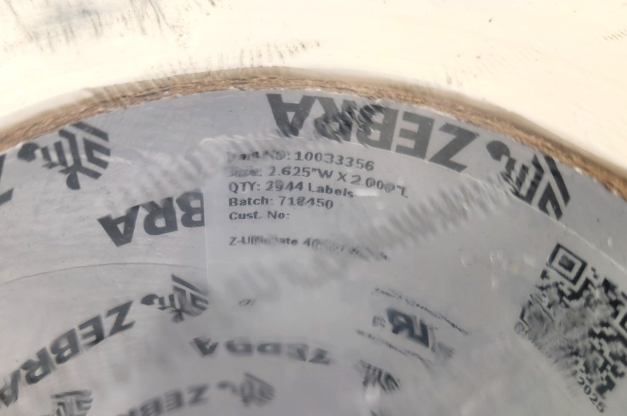 10033356 – Zebra 2.6″ x 2.0″ Z-Ultimate 4000T Custom Label Roll Thermal Transfer
