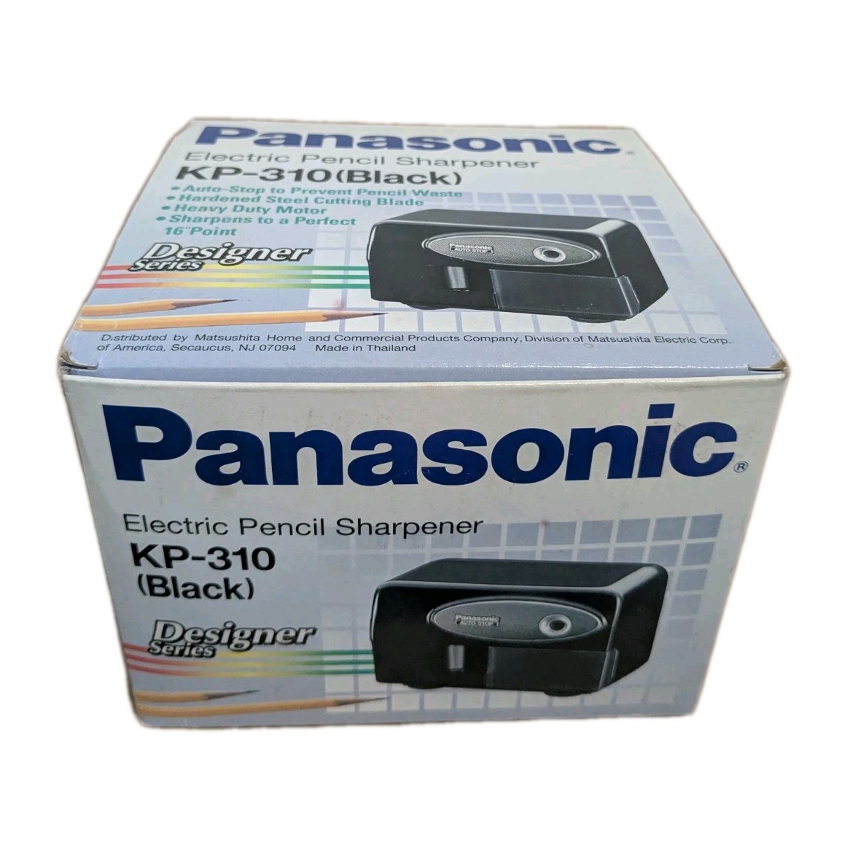 Panasonic KP-310 Electric Pencil Sharpener Designer Series Auto-Stop Black NOS