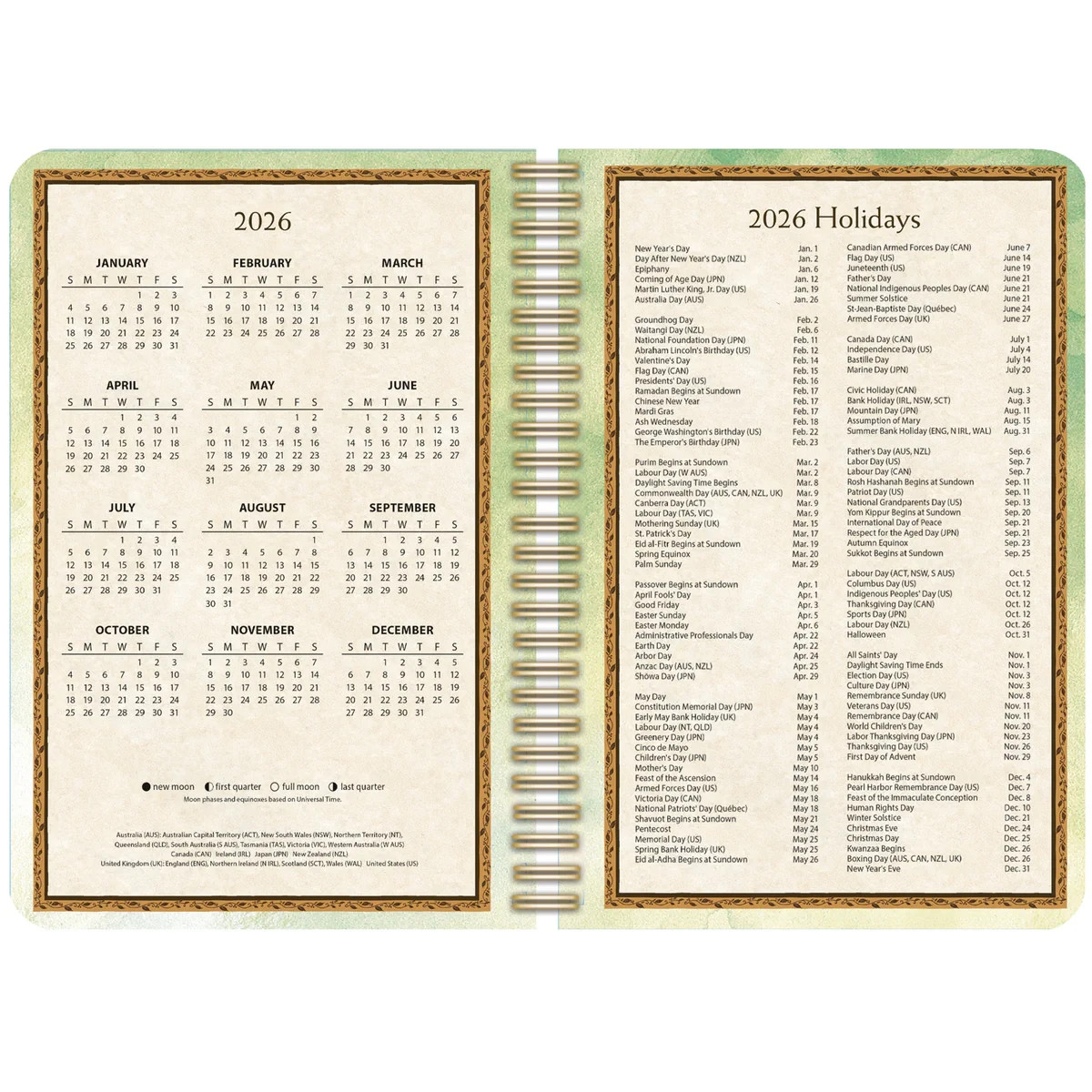 Lang – 2026 Bountiful Blessings Spiral Engagement Planner – by Susan Winget