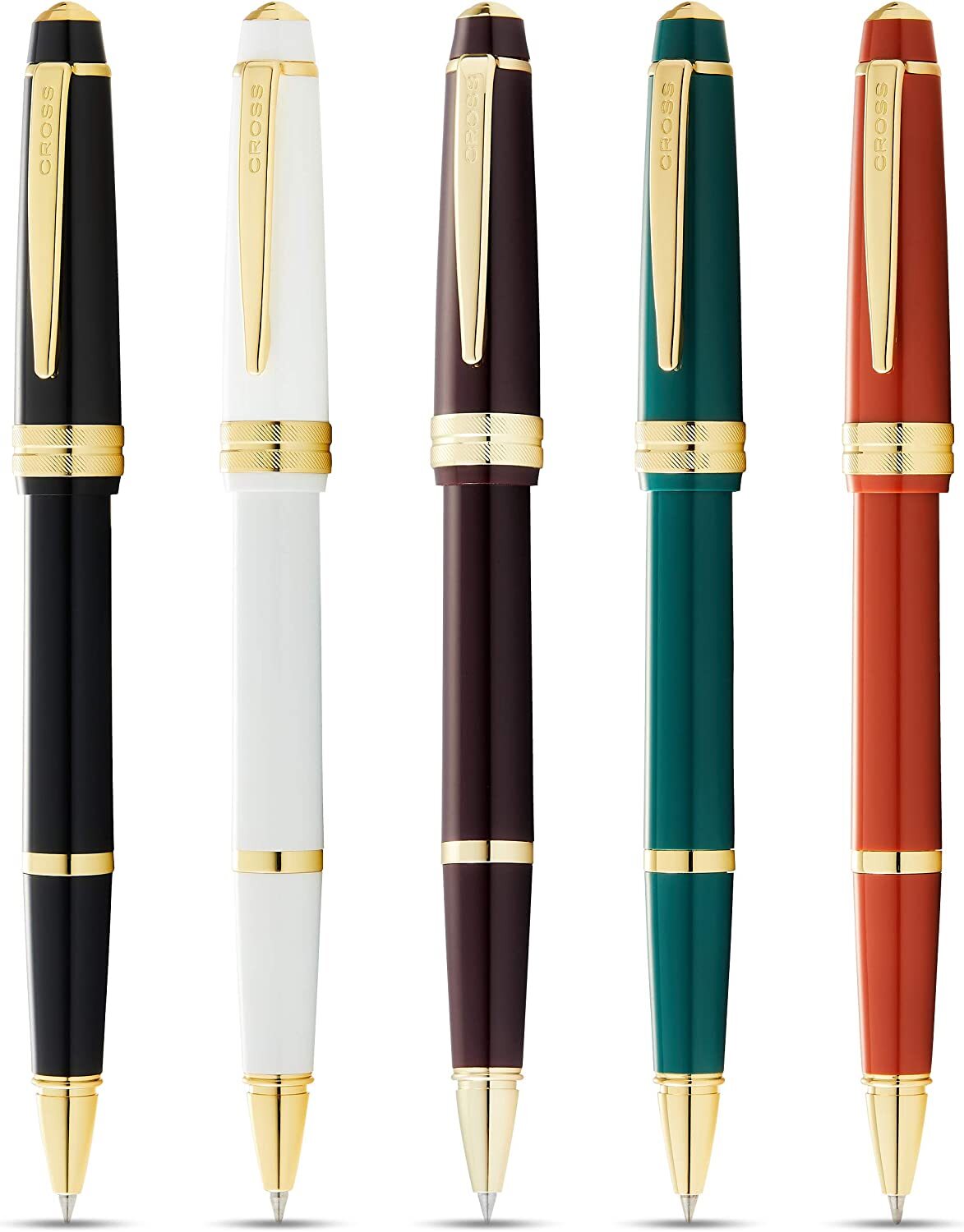 Cross Rollerball Pen Bailey Light Gold Tone Black Ink Gift Box Free Engraving
